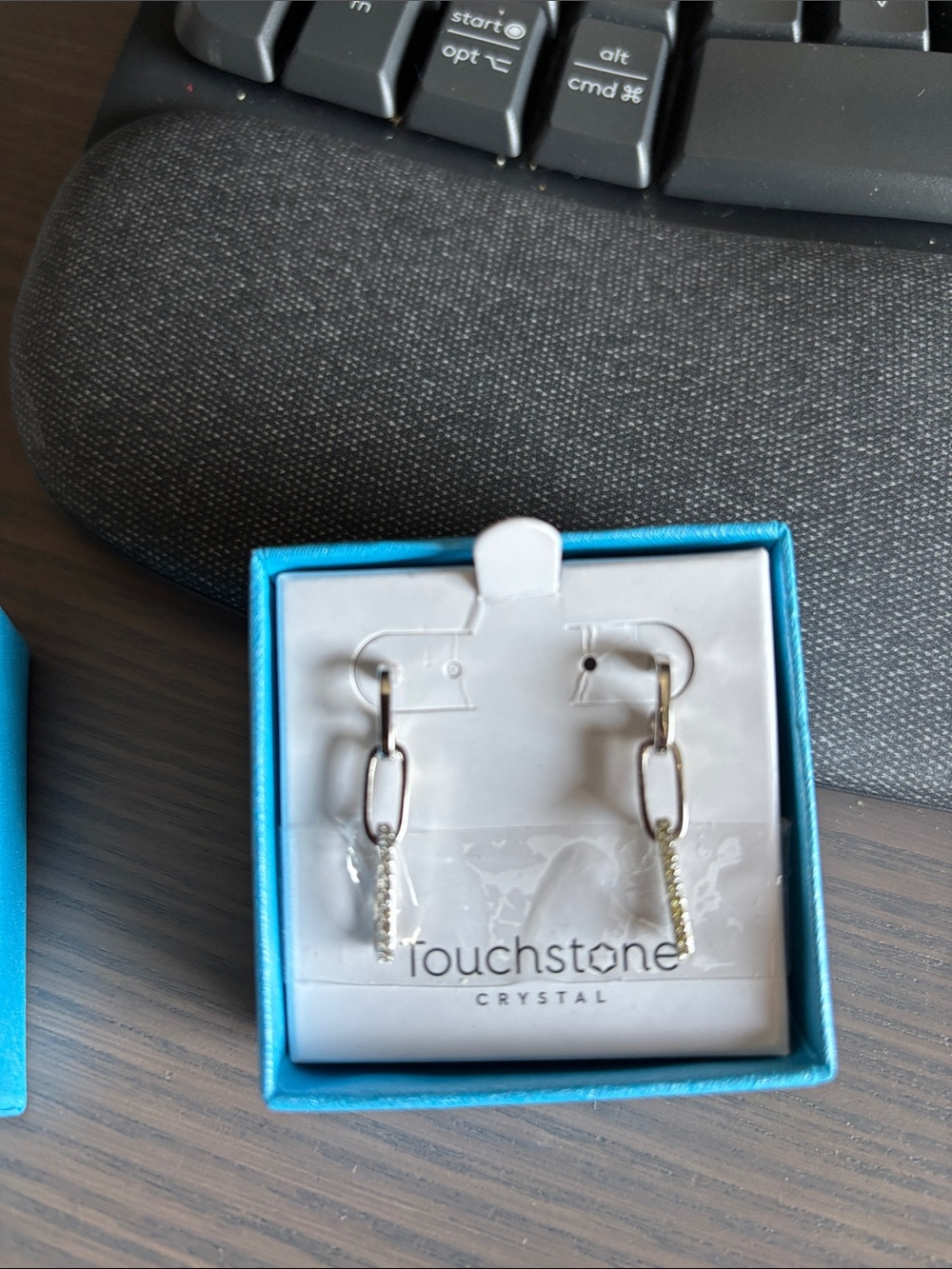 Touchstone Crystal join together earrings